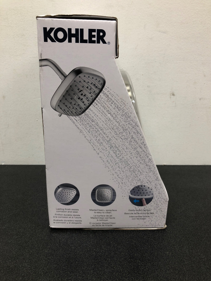 Kohler K-R27513-G-BN Fordra 3-Spray Patterns 6.817 in. Wall Mount Fixed Shower Head in Vibrant Brushed Nickel