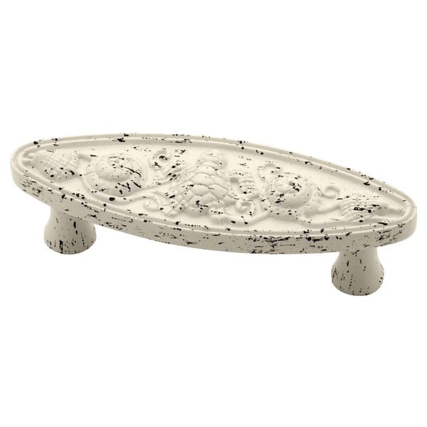 Liberty Seaside Cottage 3 in. (76mm) Center-to-Center Vintage Antique White Oval Bar Drawer Pull
