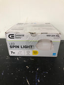 Commercial electric 54484145 Spin Light 7 in. Closet Light with Pull Chain LED Flush Mount Ceiling Light 830 Lumens 4000K Bright White Basement Light