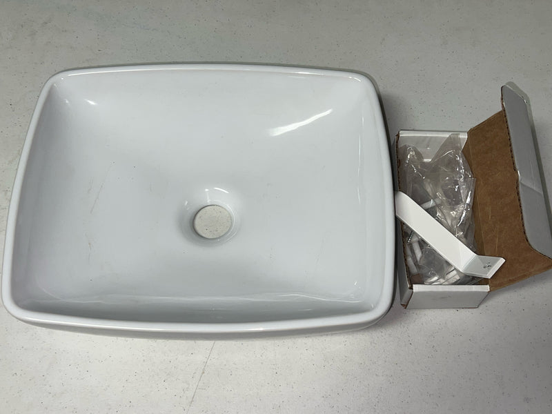 WS Bath Collections H10 40U - 8108001 H10 15-7/10" Undermounted or Vessel Bathroom Sink - Ceramic White