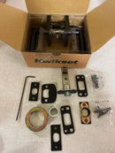 Kwikset 720MILSQT-514 Milan Passage Door Lever Set with Square Rose - Matte Black