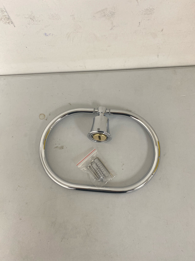 Signature Hardware 433260 Cooper 7-1/2" Wall-Mounted Towel Ring - Chrome