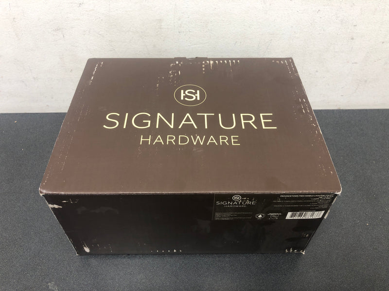 Signature Hardware 477028 Provincetown 1.2 GPM Centerset Bathroom Faucet with Metal Lever Handles and Pop-Up Drain Assembly - Matte Black