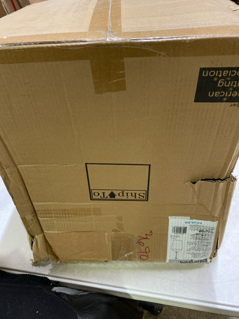 KICHLER Delvin 4-Light Pendant, Updated Traditional Light with Clear Glass in Champagne Bronze and White, for Foyer, Dining Room, Living Room, Office, Bedroom, or Kitchen, 52619CPZWH