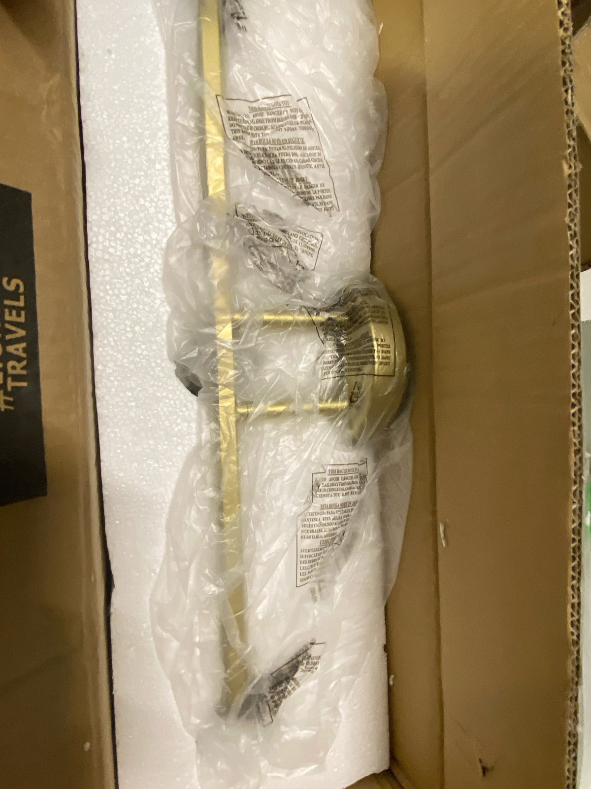 Elegant Lighting LD7322W26BRA Senna 3 Light 26" Wide Vanity Light - Brass / Clear