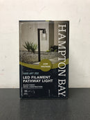 Hampton bay 62919 Anderson Low Voltage 50 Lumens Black Integrated LED Path Light with Seeded Glass and Vintage Style Bulb