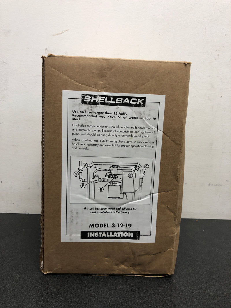 Unbranded 3-12-19 Shellback 1/8 HP Laundry Tray Effluent Pump