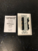 Panasonic FV-WCSW21-W Dual Function Control with Independent Rocker Switches for Whisper Series Bath Fans with Single Gang Box Installation - White
