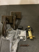 Emtek 520TRUS10B RH Neos Rosette L-Square Stem Tribeca Privacy Door Lever Set from the SELECT Brass Collection - Oil Rubbed Bronze
