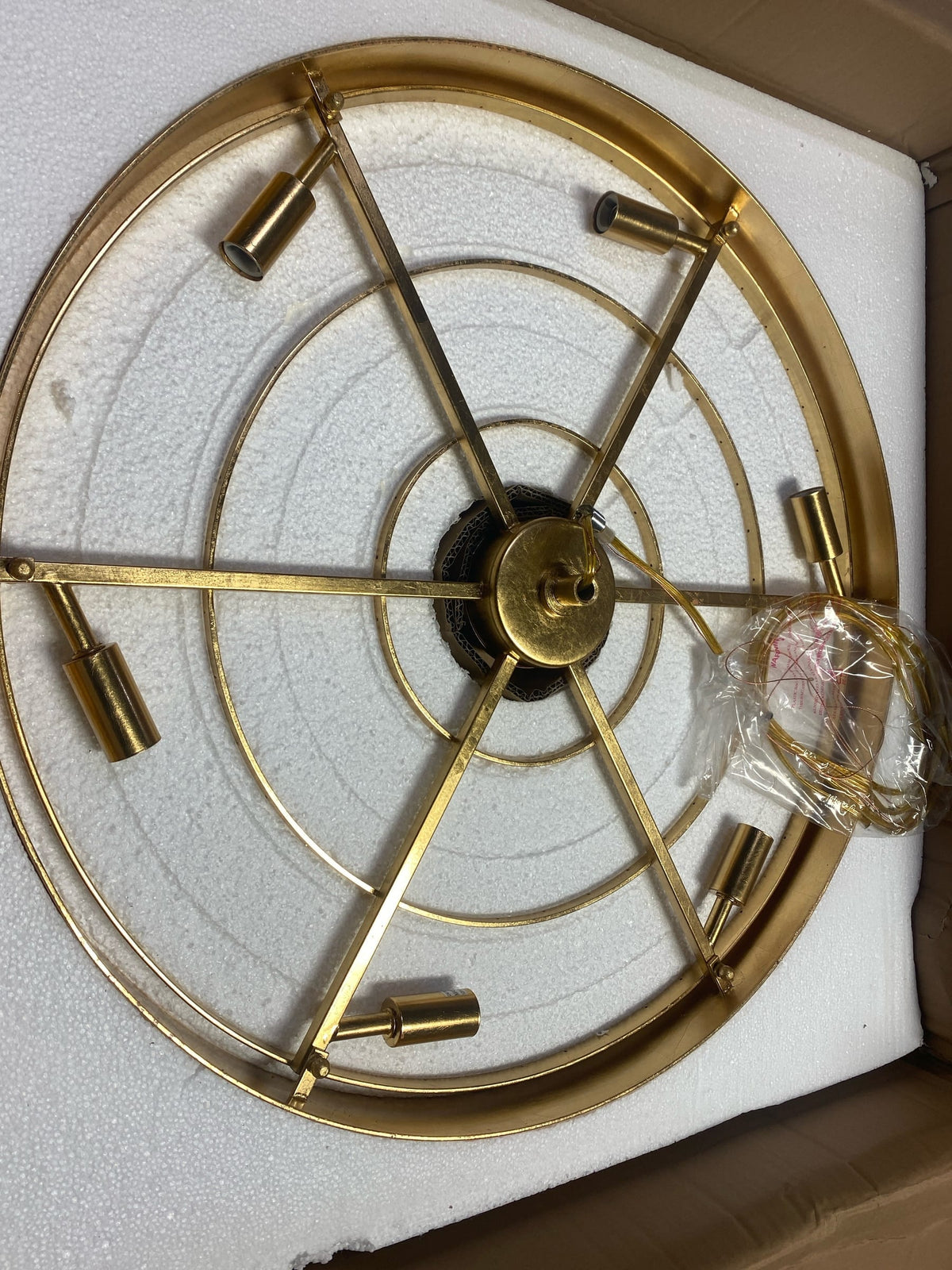 Crystorama WIN-216-GA-CL-MWP Winfield 6-Light Antique Gold Chandelier