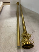 Kingston Brass SCC3117 Adjustable Shower Rod and Shower Ring Set - Brushed Brass