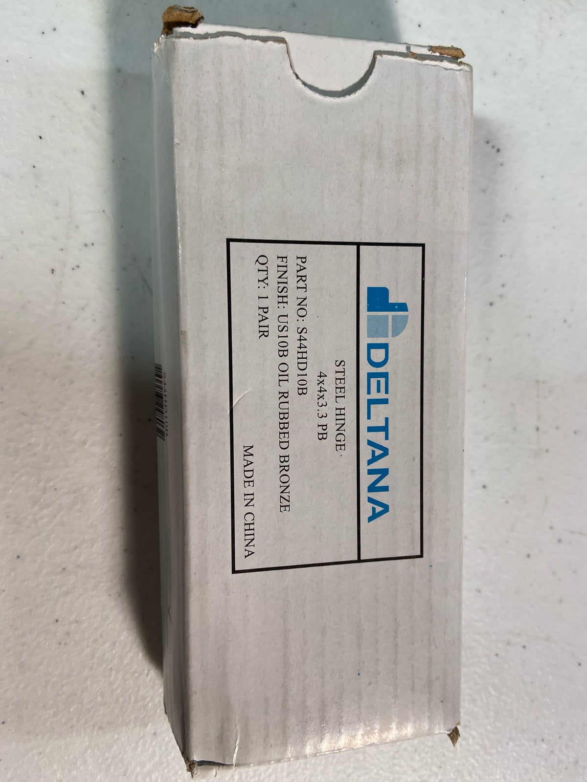 Deltana S44HD10B 4" x 4" Square Corner Plain Bearing Mortise Hinge - Pair - Oil Rubbed Bronze