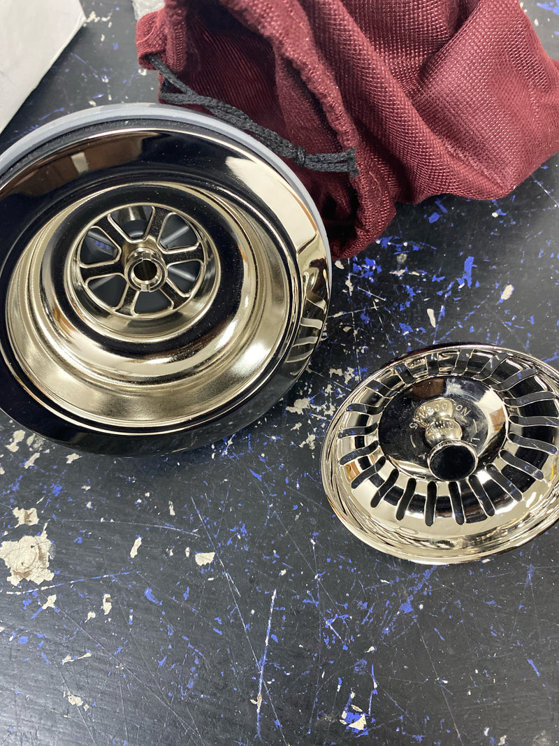 Rohl 735PN 3 1/2" Basket Strainer without remote pop-up - Polished Nickel