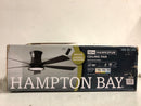 Hampton bay AK424-MBK Hawkspur 52 in. Indoor/Outdoor Matte Black Low Profile Ceiling Fan with Adjustable White LED with Remote Included