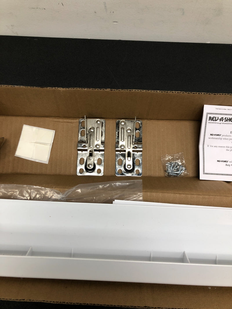 Rev-A-Shelf LD-6591-24-11-1 6591 Series 24 Inch Deluxe Sink Front Tip Out Tray - White