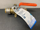 Sharkbite UR24616 Max 3/4 in. Brass Push-to-Connect Ball Valve with Drain and Drop Ear