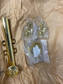 Baldwin 0379031 6 Inch Ornamental Heavy Duty Surface Bolt - Non-Lacquered Brass