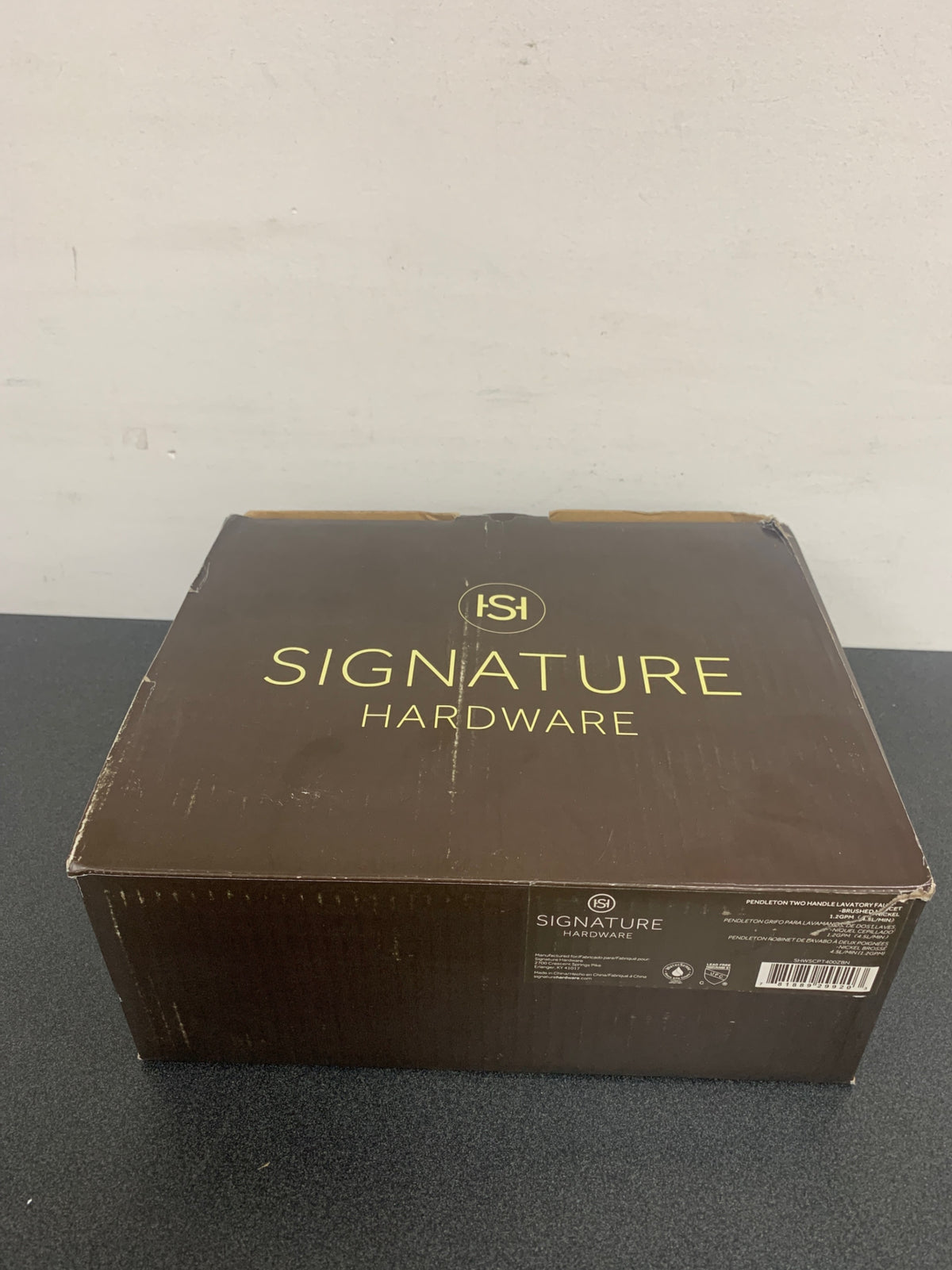 Signature Hardware 447829 Pendleton 1.2 GPM Centerset Bathroom Faucet with Pop-Up Drain Assembly - Brushed Nickel