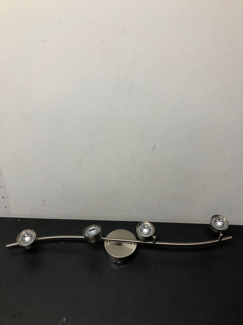 2.6 ft. 4-Light Brushed Nickel Integrated LED Track Lighting Kit