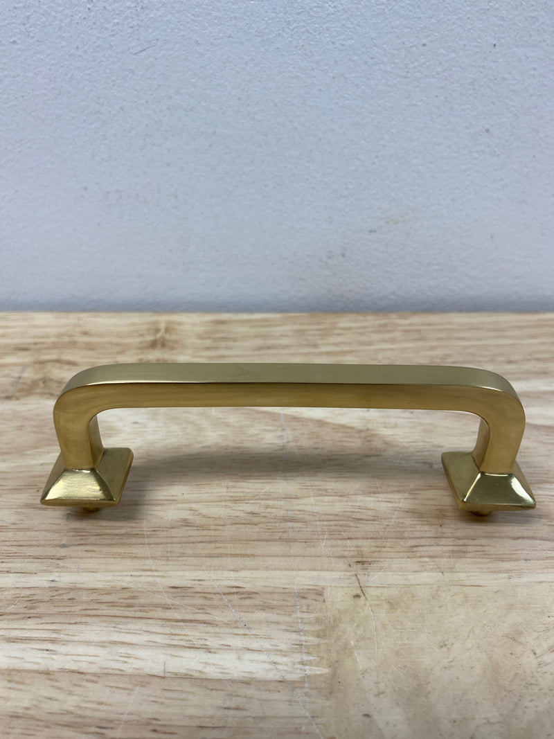 Signature Hardware 441747 Klein 4 Inch Center to Center Handle Cabinet Pull - Polished Brass