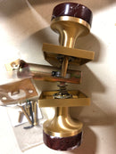Emtek 510MRKRDUS4 Rosso Levanto Passage Door Knob Set from the SELECT Collection - Satin Brass
