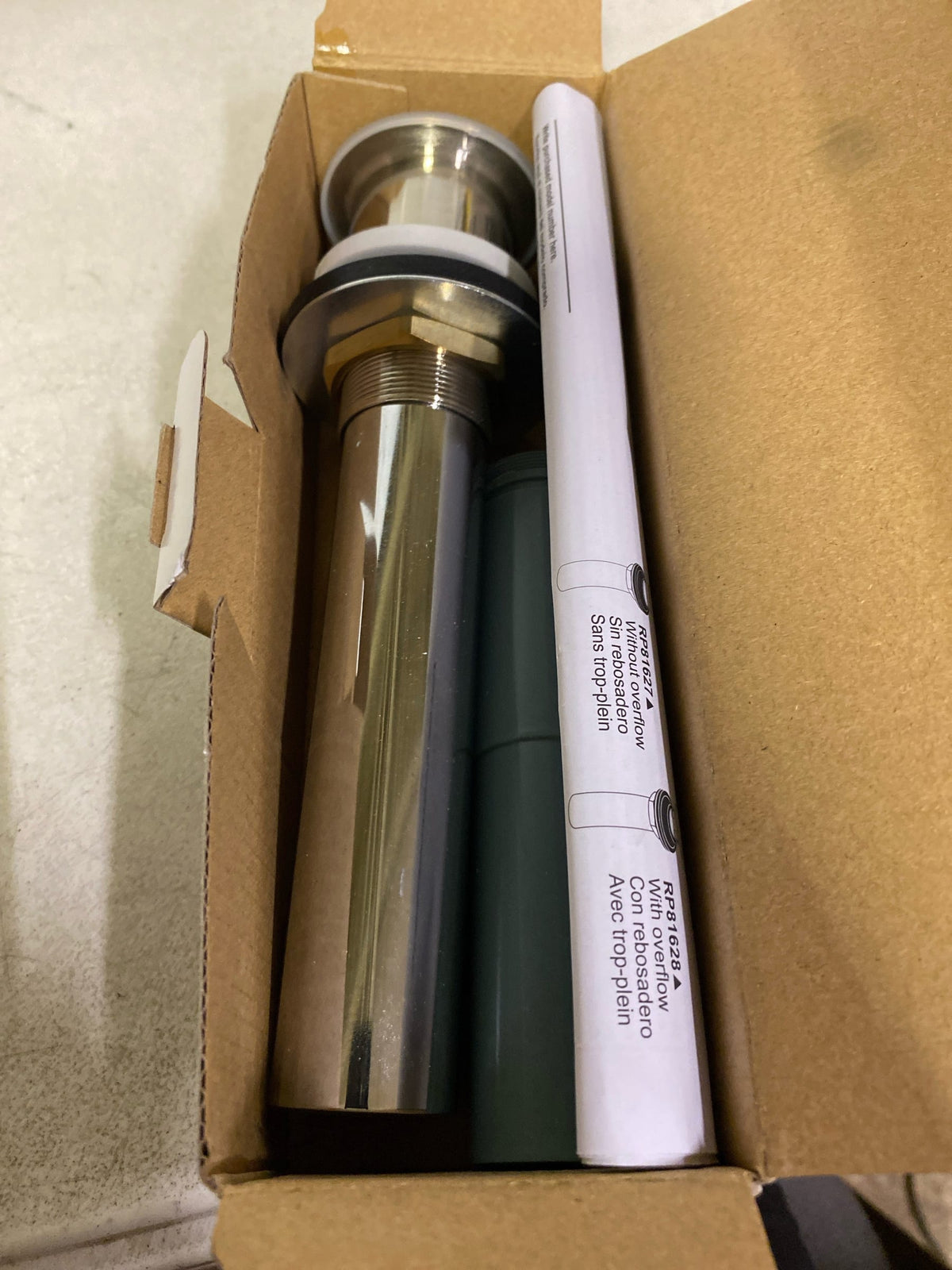 Brizo RP81627BN 1-5/8" Push Pop-Up Drain Assembly - Less Overflow - Brilliance Brushed Nickel