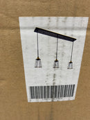 Elegant Lighting LD4047D38BRB Auspice 3 Light 38" Wide Linear Pendant - Brass / Black