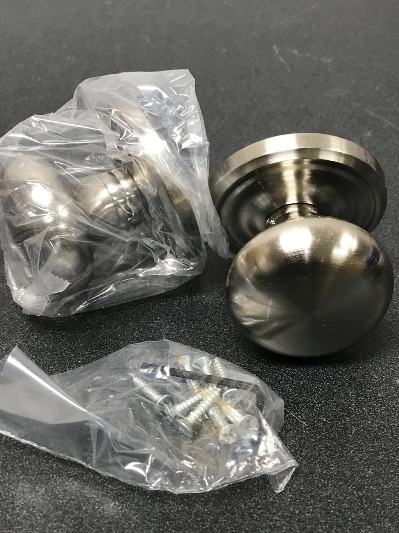 Emtek 8050PUS15 Providence Non-Turning Two-Sided Dummy Door Knob Set with Regular Rose from the Brass Classic Collection - Satin Nickel