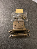 Hickory Hardware P144-AB Variable Overlay Traditional Cabinet Door Hinge with 170 Degree Opening Angle and Self Close Function - Pair - Antique Brass