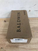 Baldwin FDTRATSR150 Traditional Non-Turning Two-Sided Dummy Door Knob Set with Square Rose - Satin Nickel