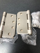 Deltana S44R5HDB15 4" x 4" Ball Bearing 5/8" Radius Corners Mortise Hinge - Pair - Satin Nickel
