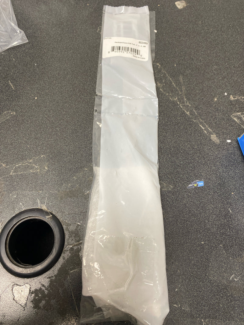 Emtek 86334MB Sandcast Rail 4 Inch Center to Center Handle Cabinet Pull from the Sandcast Bronze Collection - Medium Bronze