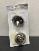 Signature Hardware 446704 Alcove Tub Drain & Trip Lever Overflow Cover - Brushed Nickel