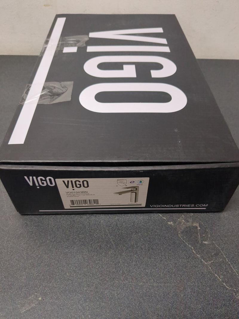 Vigo VG01043BN Davidson 1.2 GPM 7" H Single Handle Single Hole Bathroom Faucet - Brushed Nickel
