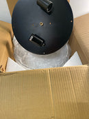 Unbranded 06FTL0284ABK 12.5 in. 2-Light Black Flush Mount Water Ripple Glass Ceiling Light with Metal Frame