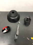 Home decorators collection RS20190724110BK Shelston 10 in. 1-Light Black Farmhouse Pendant Light Fixture with Metal Shade