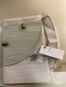 Kraus Elie Glass Bathroom Corner Shower Shelf with Rail in Brushed Gold, KEA-18846BG