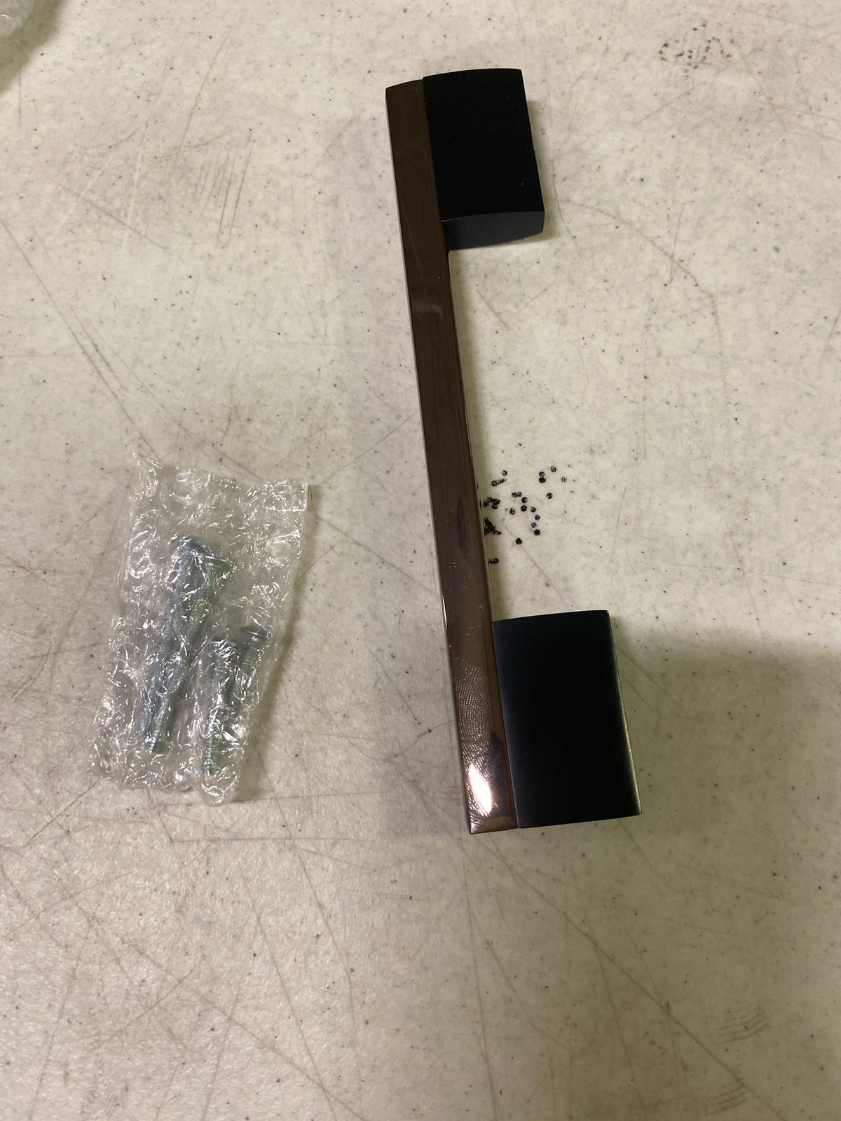 Amerock BP37270MBRG Claremont 6-5/16 Inch Center to Center Bar Cabinet Pull - Matte Black / Rose Gold
