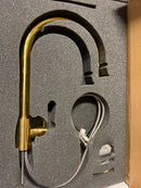 Perrin and Rowe U.4044ULB-2 Holborn 1.75 GPM Single Hole Pull Down Kitchen Sink Faucet - Unlacquered Brass (Living Finish)