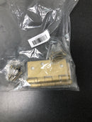 Emtek 94014US4 4" x 4" Steel Heavy Duty Ball Bearing Square Corner Hinges - Pair - Satin Brass