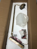 Living District Kace 1 Light Brass and Frosted White Glass Wall Sconce