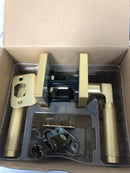 Kwikset 730PVLRCT-4 Prava Privacy Lever Set with Rectangle Rose - Satin Brass