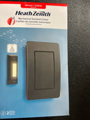Heath Zenith Wired Mechanical Doorbell Chime Kit, 2-Melody Ding-Dong or Ding, Lighted Push Button, Black Plastic, Hardwired, 85dB, 18000204
