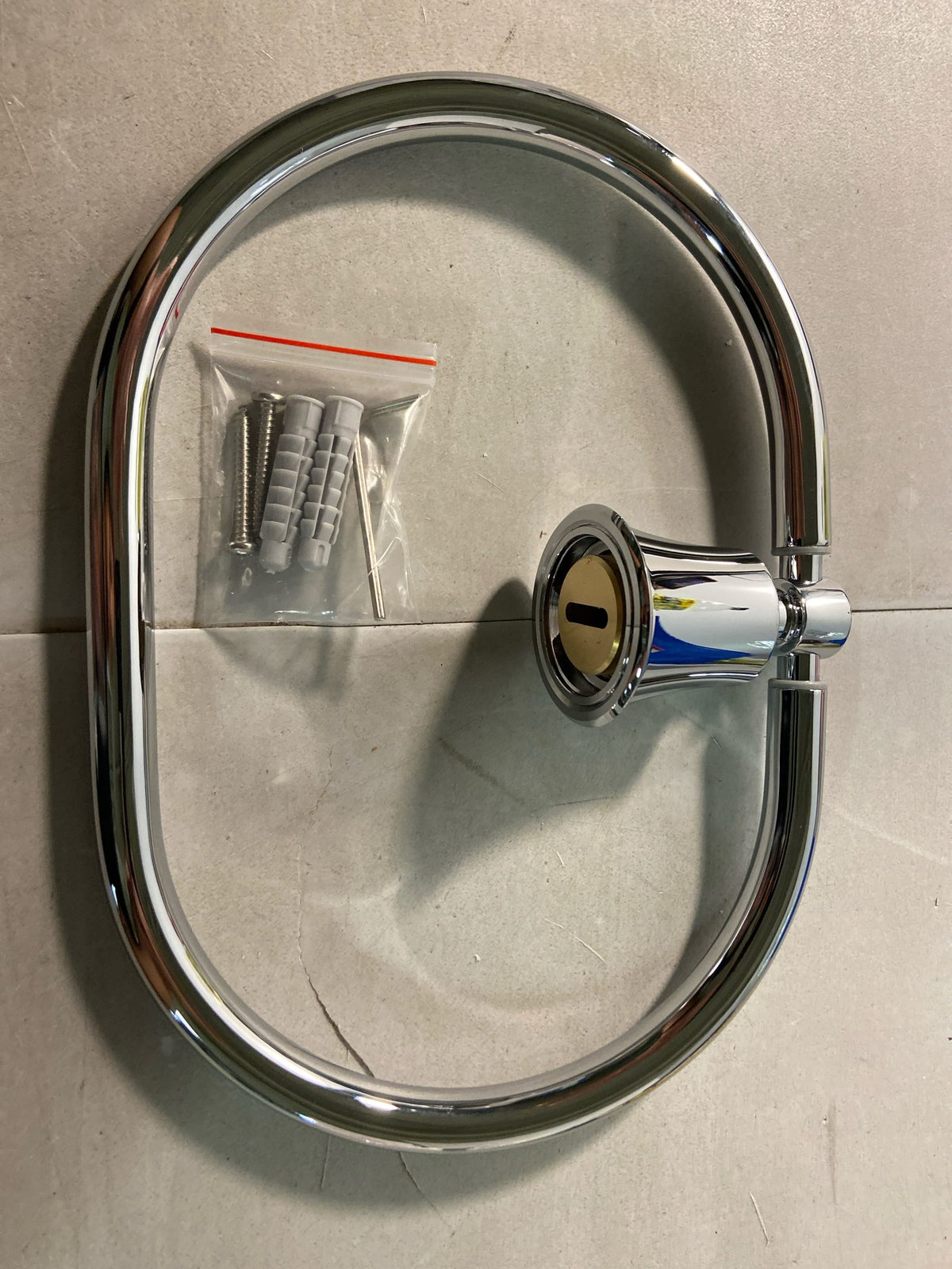 Signature Hardware 433260 Cooper 7-1/2" Wall-Mounted Towel Ring - Chrome