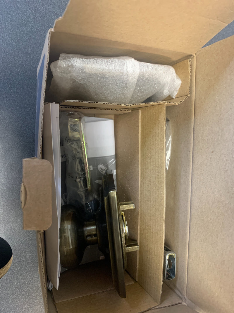 Schlage F59PLY609CAM Plymouth Single Cylinder Interior Pack with Decorative Camelot Trim - Exterior Handleset Sold Separately - Antique Brass
