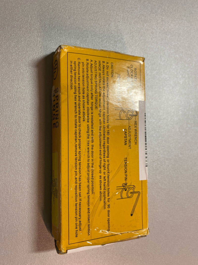 Emtek 95024US4 4" x 4" Spring Mortise Hinge with 1/4" Radius Corners - Pair - Satin Brass