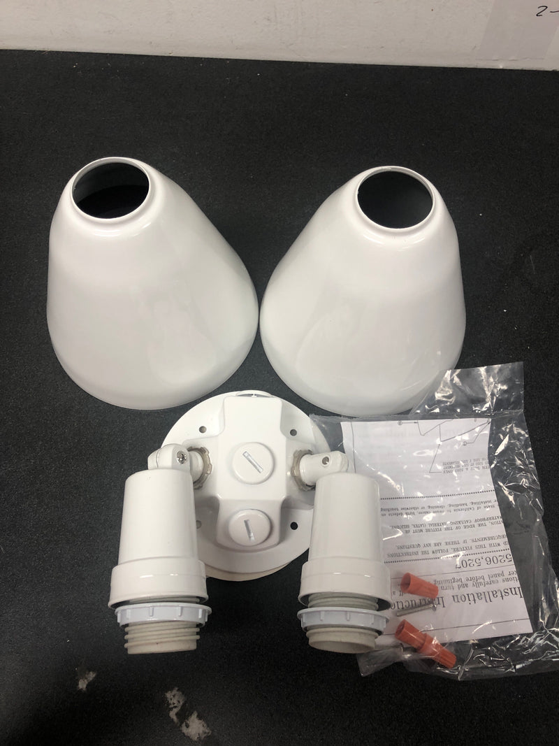 Progress Lighting P5203-30 2 Light Dual Head Flood Light with Metal Adjustable Shades - White