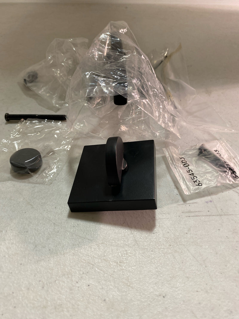 Kwikset 968HFLSQT-514 Halifax Lever Non-Turning Dummy Interior Pack with Square Rose for Handlesets - Matte Black