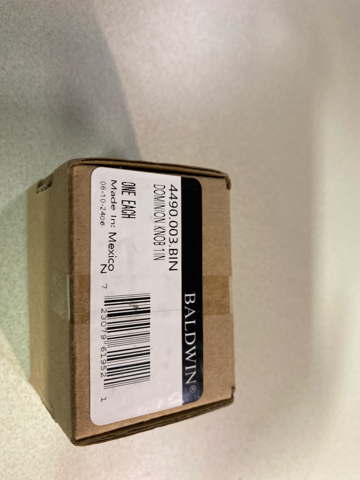 Baldwin 4490003BIN Dominion 1 Inch Mushroom Cabinet Knob from the Estate Collection - Polished Brass