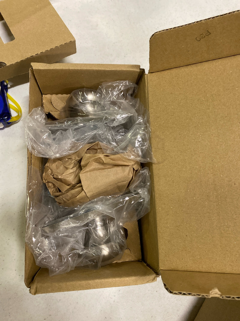 Emtek 8521PUS15 Providence Non-Turning Two-Sided Dummy Door Knob Set with Rectangular Rose from the Brass Classic Collection - Satin Nickel